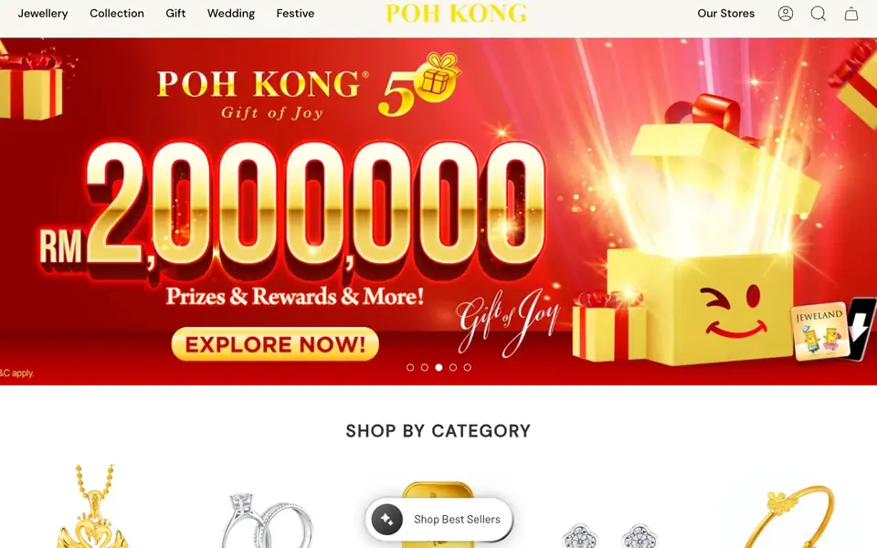 Poh Kong website homepage, 4 Oct 2026