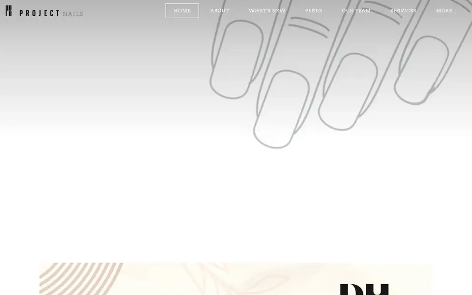 Project Nails website homepage, 4 Oct 2026