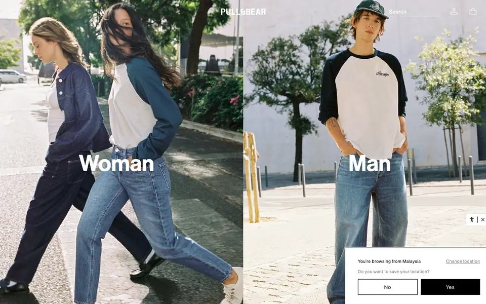 Pull & Bear website homepage, 4 Oct 2026