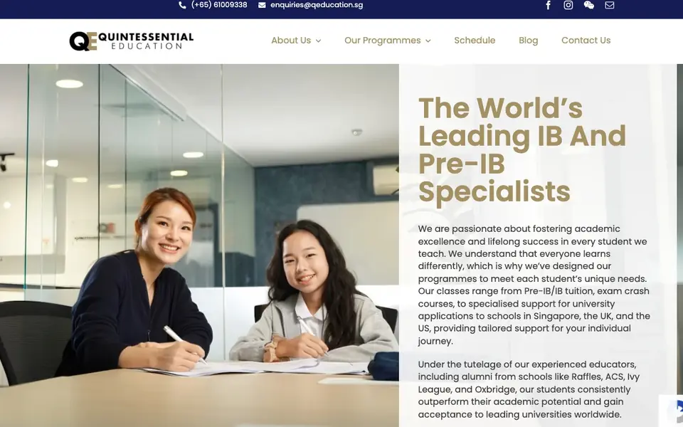 QuintEssential website homepage, 4 Oct 2026