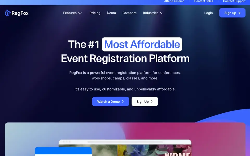 RegFox website homepage, 4 Oct 2026