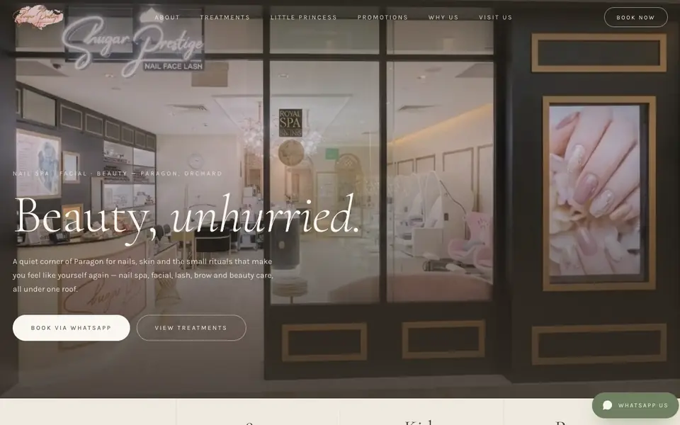 Shugar Prestige website homepage, 4 Oct 2026