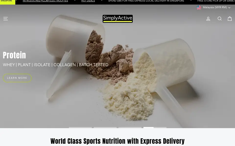 Simply Active website homepage, 4 Oct 2026