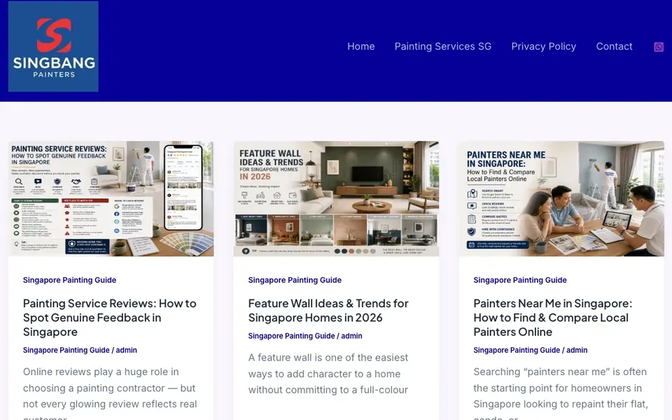 Singbang website homepage, 4 Oct 2026