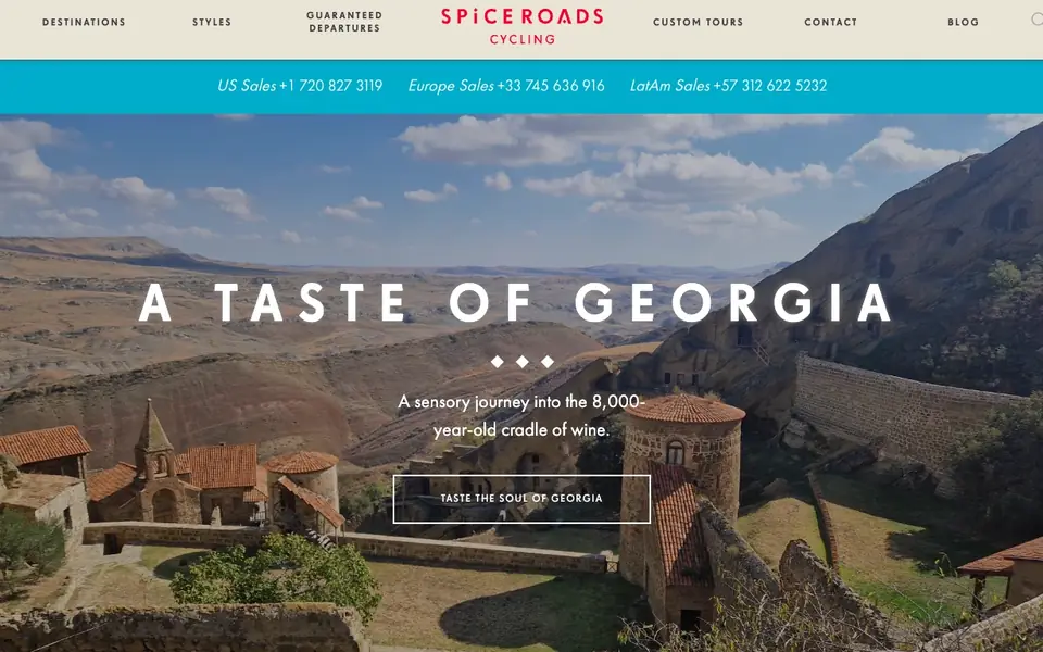 SpiceRoads website homepage, 4 Oct 2026