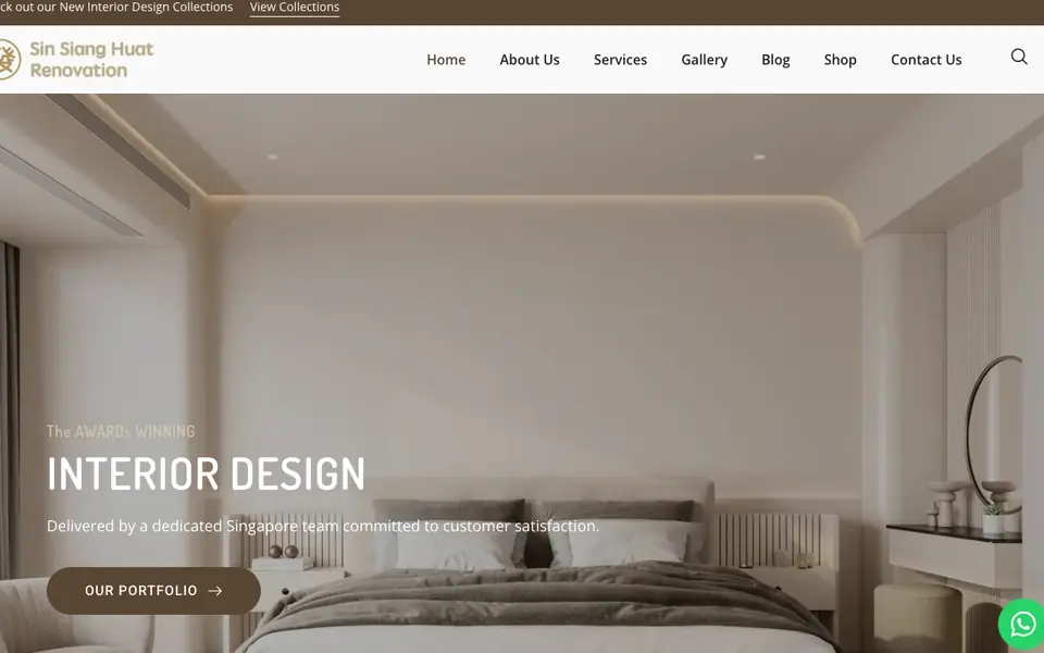Sin Siang Huat Renovation website homepage, 4 Oct 2026