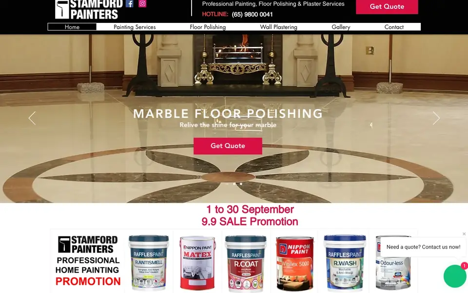 Stamford Painters website homepage, 4 Oct 2026