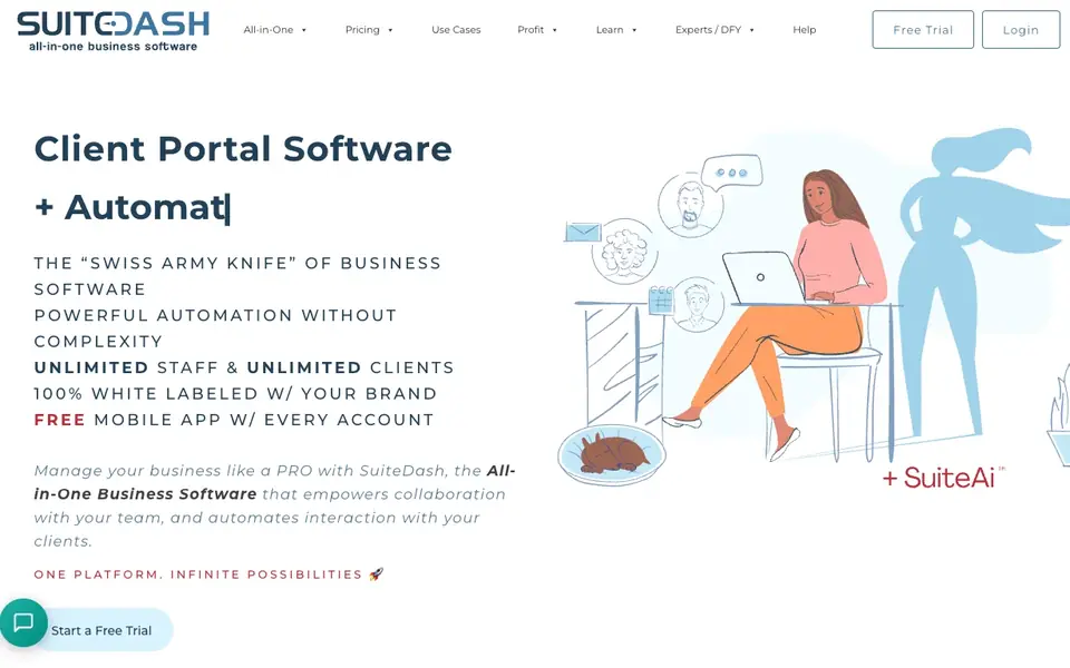 SuiteDash website homepage, 4 Oct 2026
