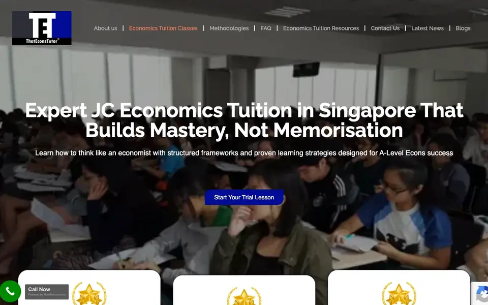 That Econs Tutor website homepage, 4 Oct 2026