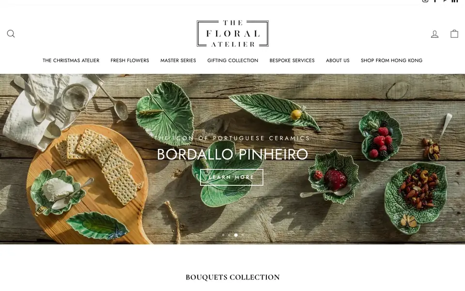 The Floral Atelier website homepage, 4 Oct 2026