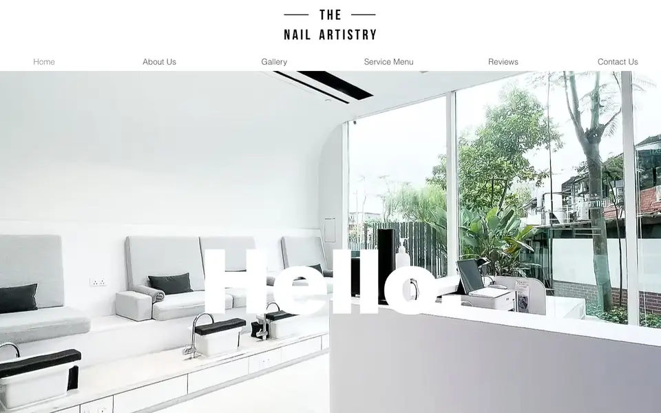 The Nail Artistry website homepage, 4 Oct 2026