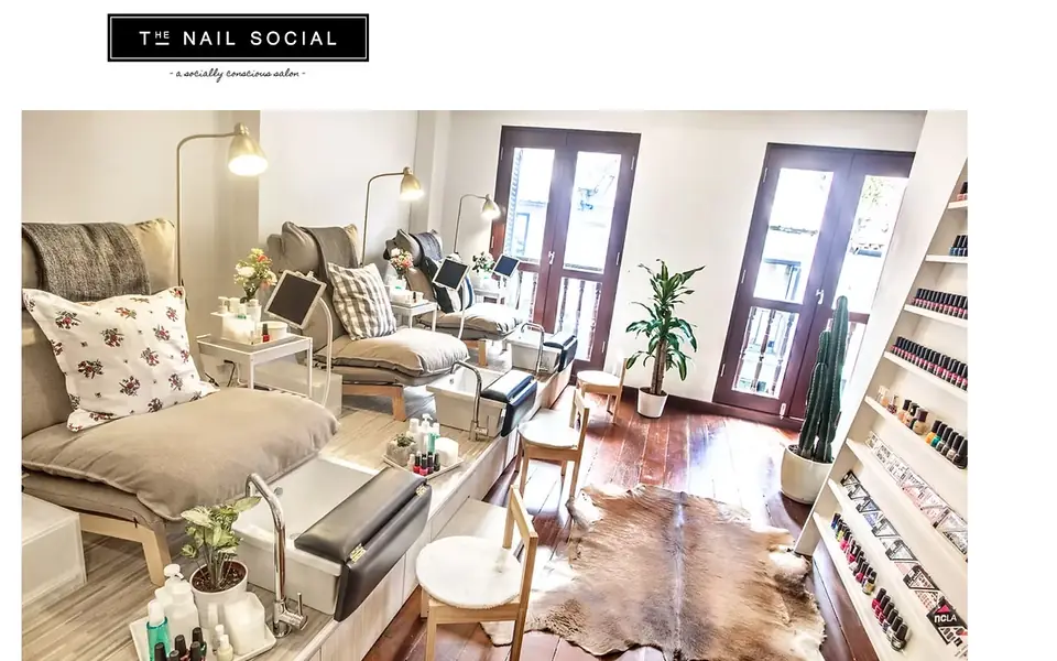 The Nail Social website homepage, 4 Oct 2026