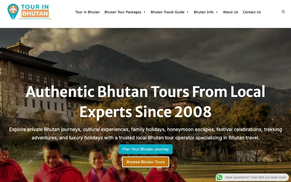 Happiness Drukyul Holiday website homepage, 4 Oct 2026