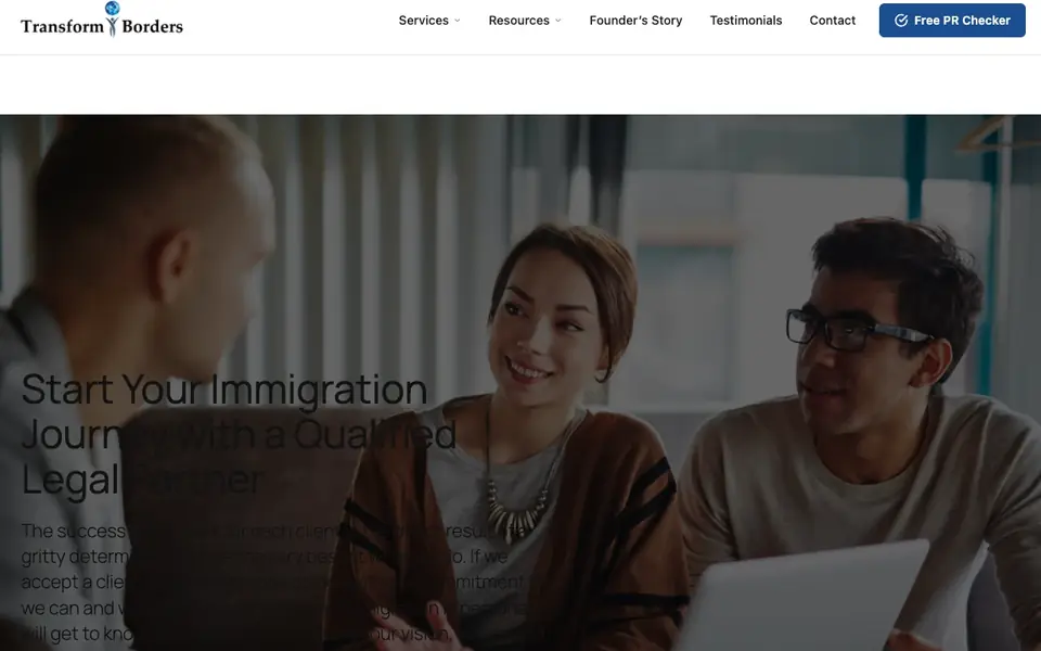 Transform Borders website homepage, 4 Oct 2026