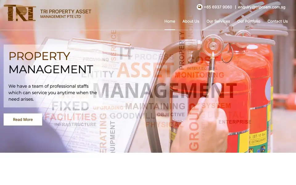 Tri Property Asset Management website homepage, 4 Oct 2026