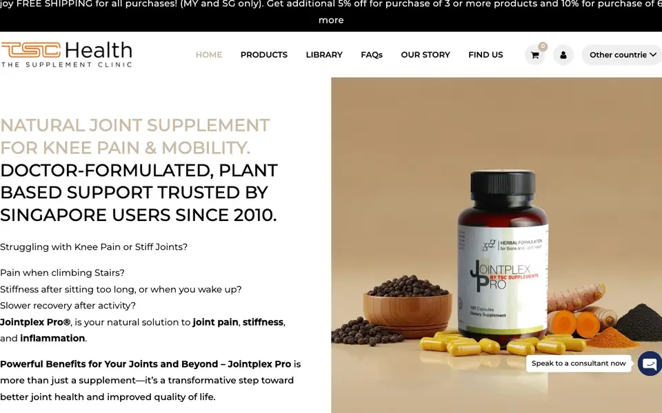 The Supplement Clinic website homepage, 4 Oct 2026