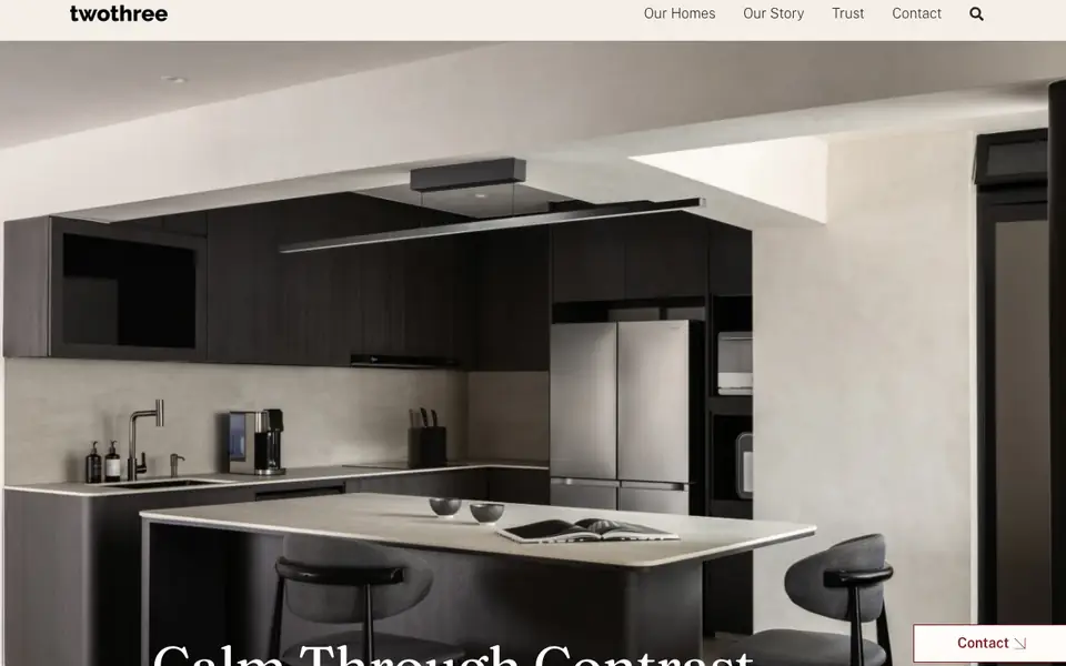 Twothree Design website homepage, 4 Oct 2026