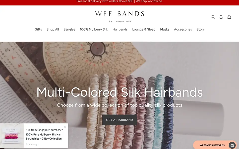Wee Bands Pte Ltd website homepage, 4 Oct 2026
