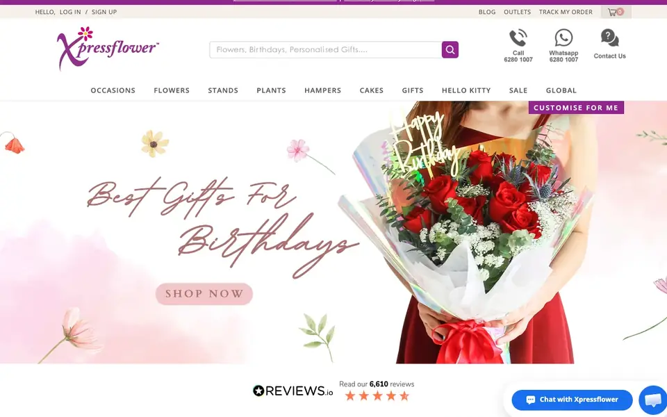 Xpressflower.com website homepage, 4 Oct 2026